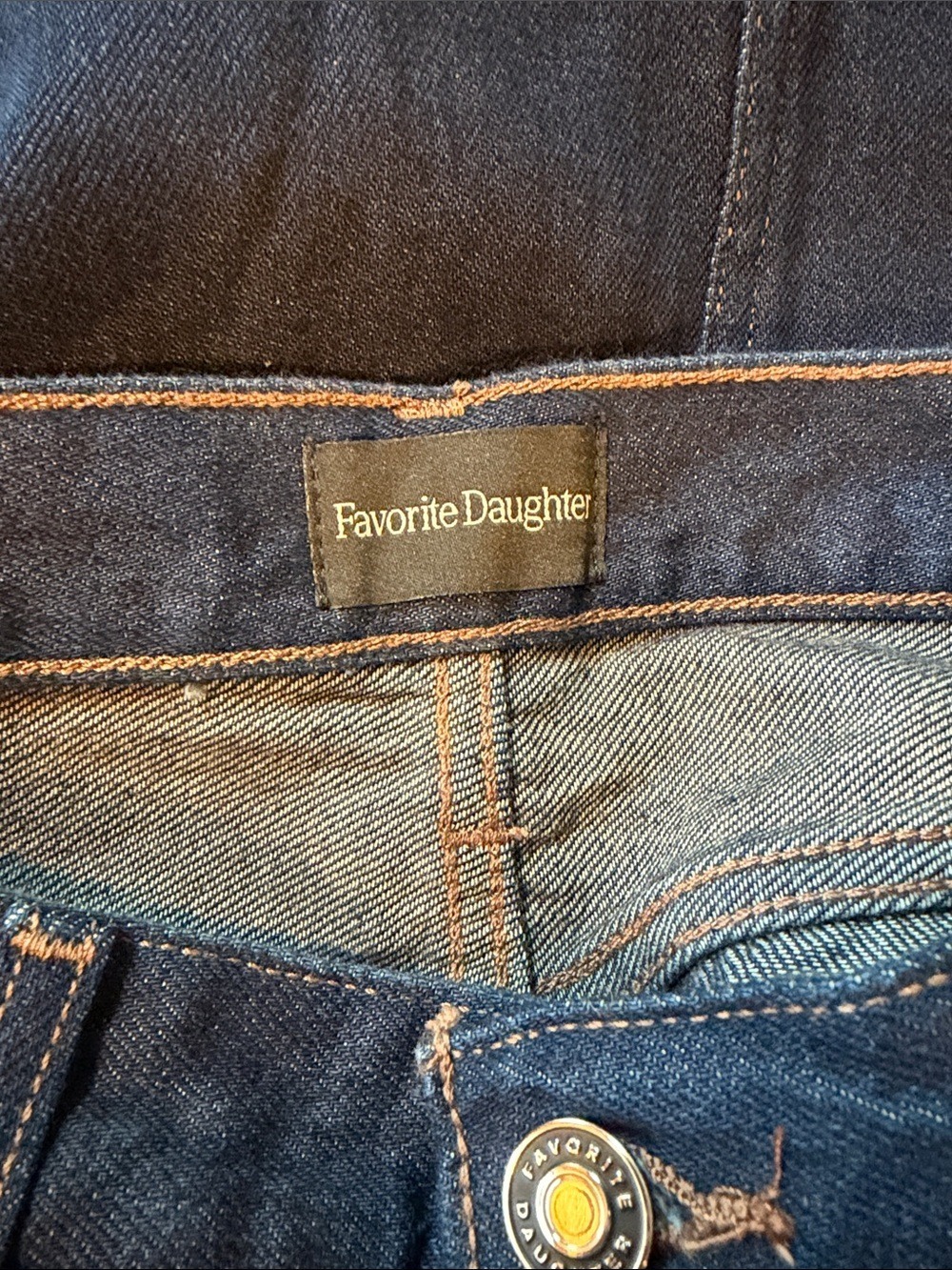 Favorite Daughter Sunny Denim Maxi Skirt Dark Wash Button Fly Size 28 NWT - Picture 7 of 10